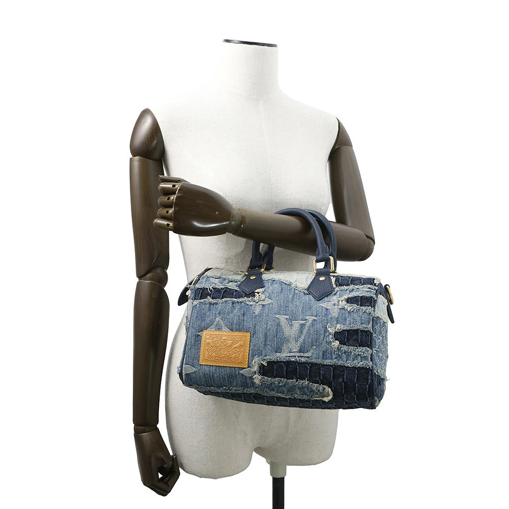 Louis Vuitton Monogram Denim Speedy Bandoulire Handbag Bag - Picture 5 of 7